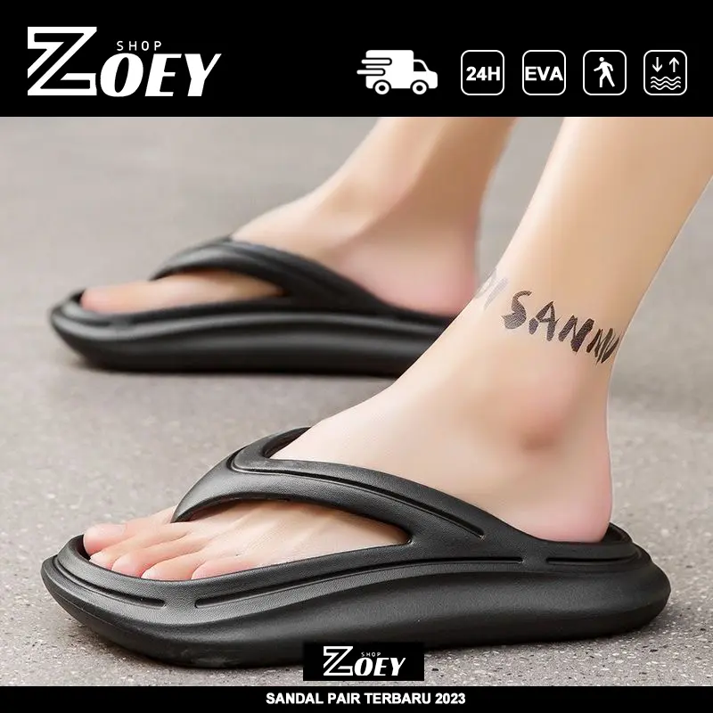 Sandal jepit pria dewasa kekinian terbaru 2023 Sandal selop pria karet empuk Sendal slop pria murah keren cowok indoor outdoor