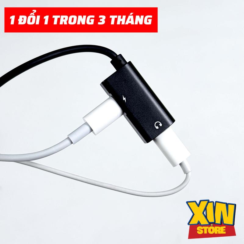 Đầu chuyển đổi chân cắm L vừa cắm sạc, vừa cắm tai nghe cho i.P
