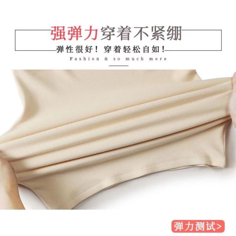 Áo Giữ Nhiệt Cho Nữ, Hàng Mới Về Thu Đông, Lót Lông Cừu Dày Dặn, Hai Mặt, Dralon, Cao Cao Cổ, Phong Cách Phương Tây, Dài Tay, Mặc Trong, 20220224 1