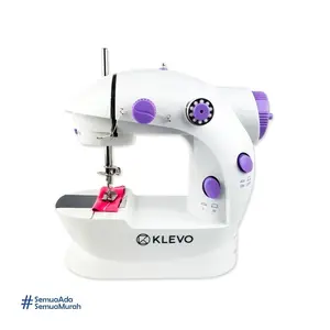 SURIA MESIN JAHIT MINI KLEVO / Mini Sewing Machine Dengan Lampu LED / MESIN JAHIT PORTABLE 4 in 1 SM-202A