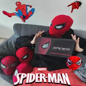 Dufft tos【Bisa Berkedip】Topeng Spiderman Mask / Topeng Spiderman Anak / Topeng Spiderman Dewasa / Topeng Spiderman Merah / Topeng Mask Spiderman Headgear Superhero Chin Control Cosplay / Spiderman No Way Home Party Hats & Masks / Hadiah Anak-anak Dewasa