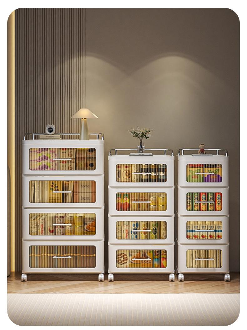 Product Introduction of Multi-Functional Drawer Storage Cabinet Household Storage Cabinet Organizing Cabinet Multi-Layer Toy Snack Movable Storage Rack 6