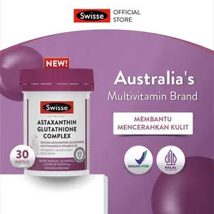 Swisse Ultiboost Astaxanthin Glutathione Complex - Multivitamin untuk Membantu Mencerahkan dan Meratakan Warna Kulit