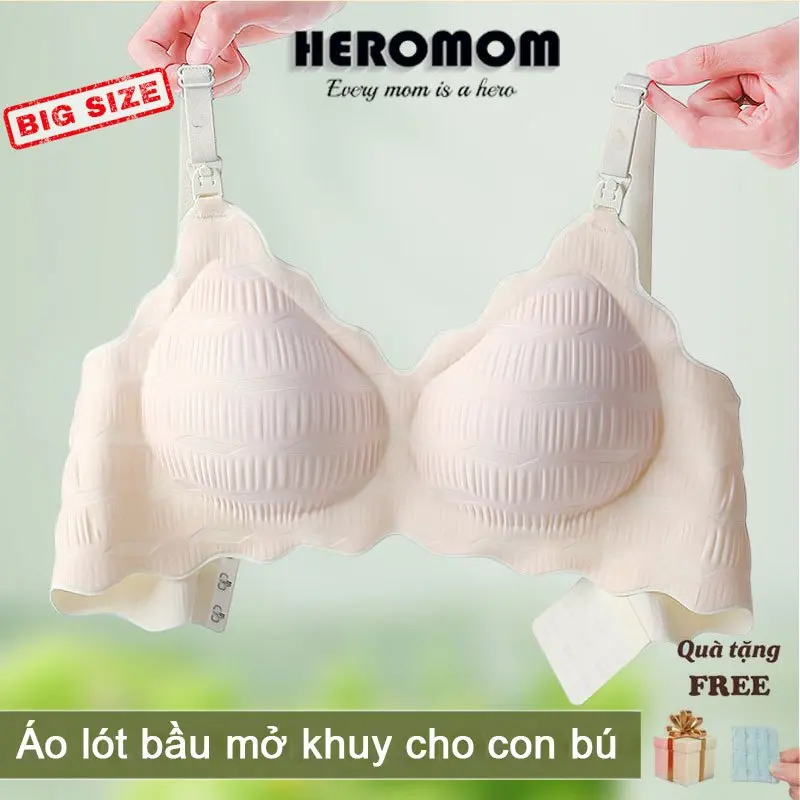 Áo lót bầu SU LẠNH cho con bú ti không gọng Nâng Ngực chống chảy xệ Bigsize