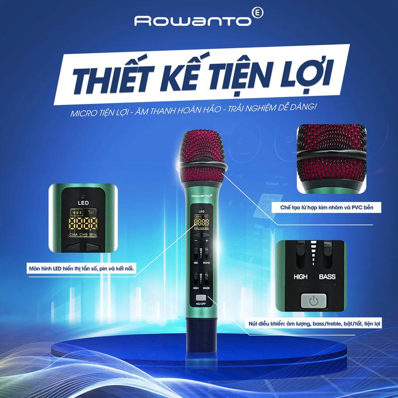 Mic Karaoke Trên Xe Hơi Rowanto Star Pro - Mic Hát Karaoke Không Dây Đa Năng - Công nghệ cải tiến ấm thanh đỉnh cao, chống hút, dung lượng pin lớn - [Bảo hành Chính hãng 12 tháng] 4