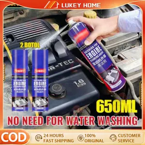 【1 Botol Tahan 10 Tahun】 Semprotan Pembersih Mesin 650ML Pembersih Interior Pembersih Busa Penghilang Gemuk Cepat