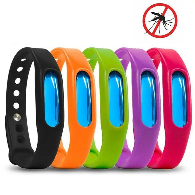 Random Color Silicone Mosquito Repellent Bracelet, 5 Counts Adjustable Mosquito Repellent Wristband, Personal Care Product for Home, Travel, Outdoor Activities 4