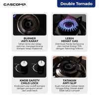Gambar GASCOMP Kompor Tanam Elektrik Kaca 2 Tungku Double Tornado | Hemat Gas, Api Besar Merata, Tempered Glass Garansi 5 Tahun SNI dari gascompsuperlock Kota Administrasi Jakarta Utara 3 Tokopedia
