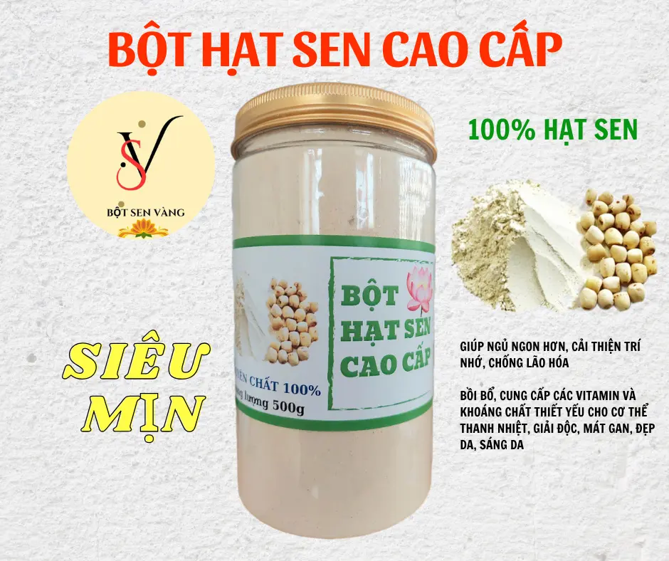 BỘT HẠT SEN || 500G || SEN VÀNG FOOD