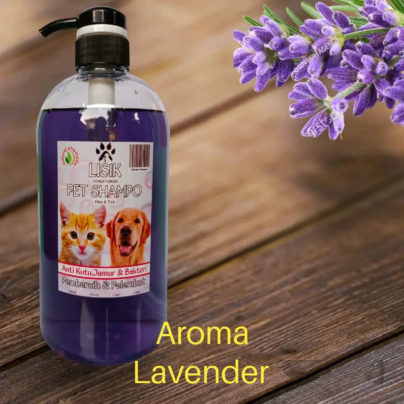 SHAMPOO ANJING/KUCING ANTI KUTU & JAMUR 1L PUMP shampo rontok dan bulu lebat 5