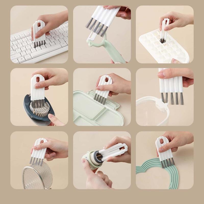 Multifunctional Cleaning Brush (1 Count), Flexible Cup Lid Cleaning Brush, Gap Cleaning Brush, Household Cleaning Tool For Kitchen, Summer Essentials 8