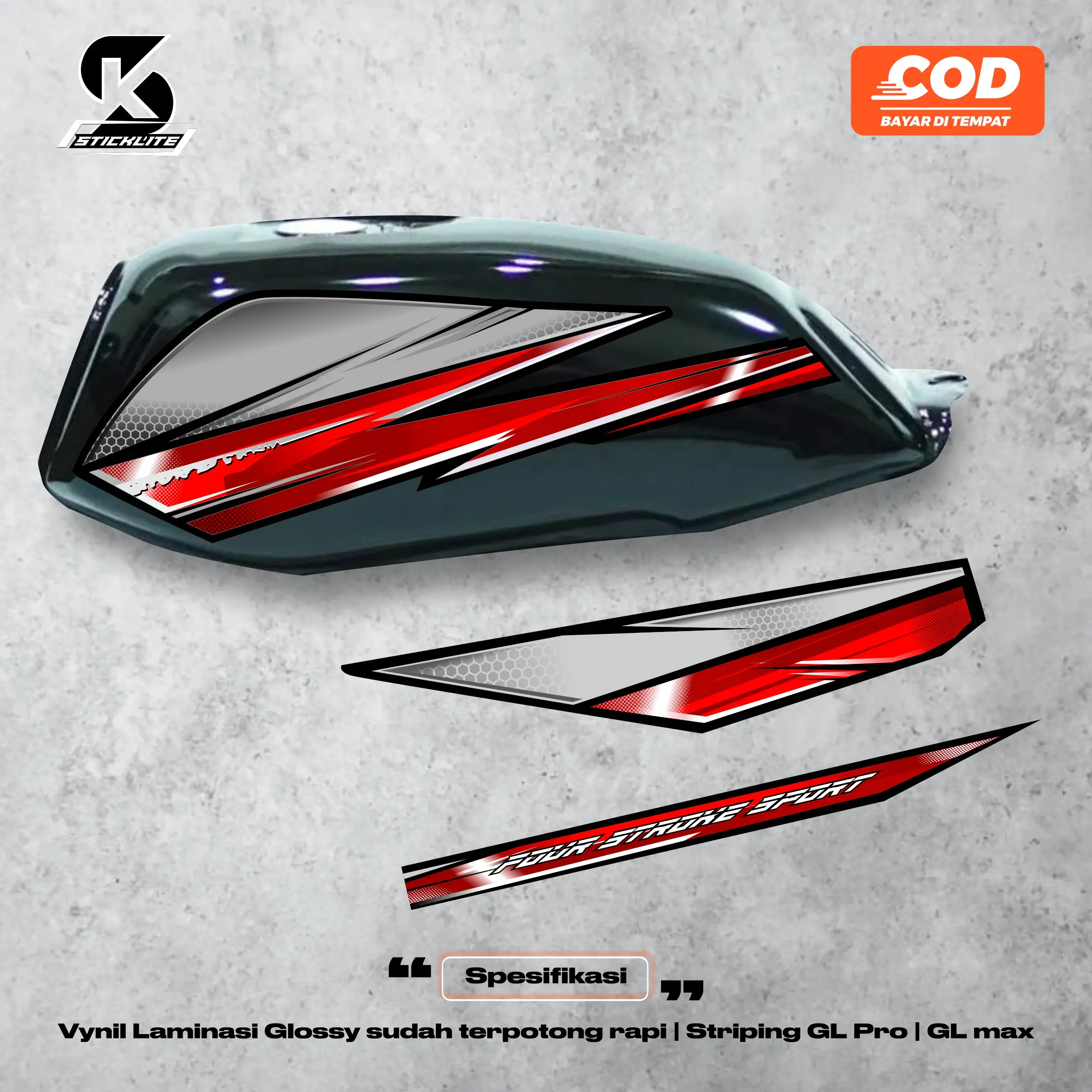 striping stiker gl max gl pro 44 variasi lis body