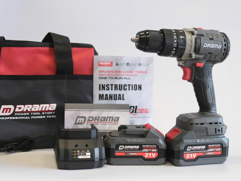 Máy Khoan Đầu 13LI 3 Chức Năng DRAMA 5213 CHÂN PIN MKT Thông Dụng- bộ gồm 2 pin 10cell 1 sạc