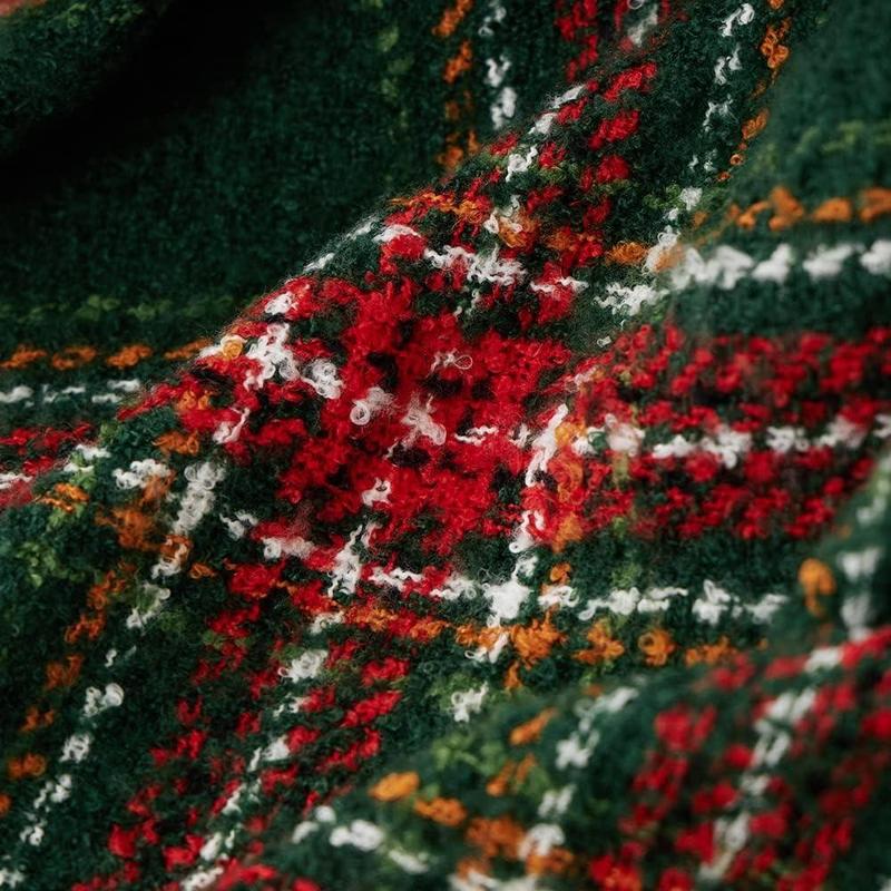 Product Introduction of Plaid Pattern Throw Blanket with Tassels, Soft Throw Blanket, Warm Napping Blanket for Home Office Travel, Home Decor 5