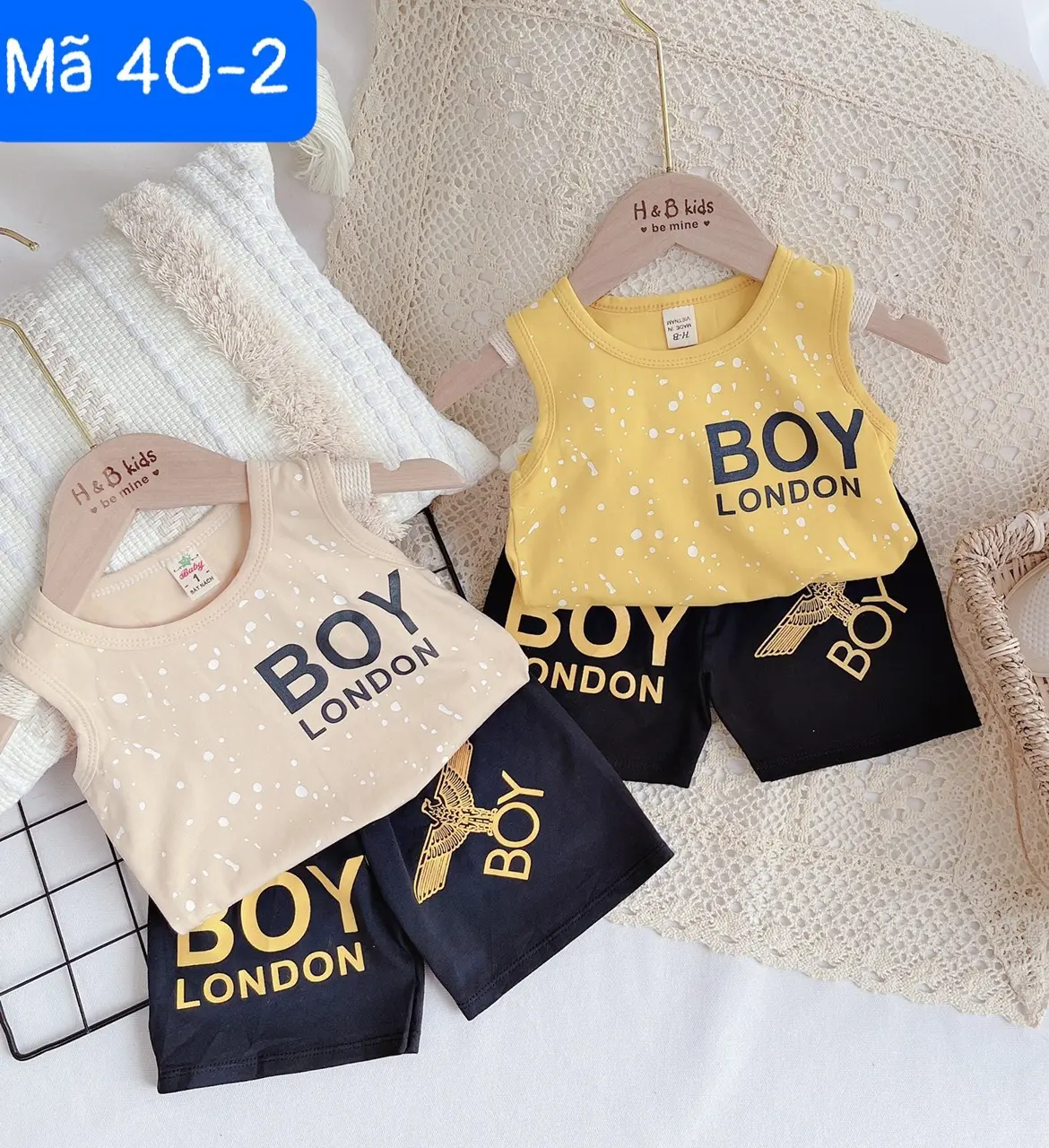 BỘ QUẦN + ÁO BA LỖ BÉ TRAI 4 MÀU CÁ TÍNH , SÉT BÉ TRAI