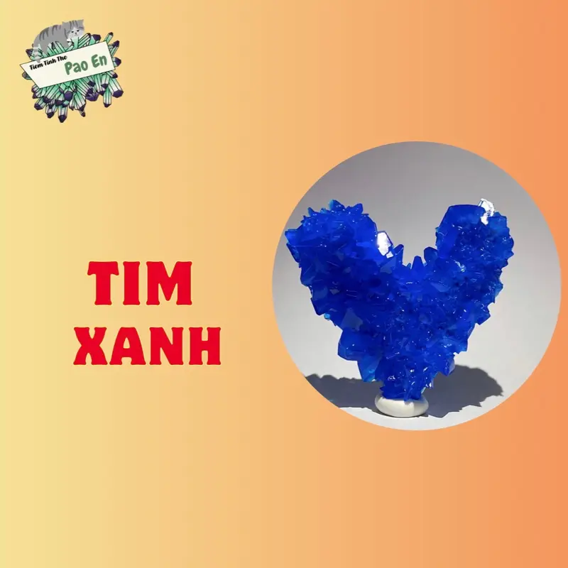 [Mã CuSO4 HÌNH TIM] Combo nguyên liệu làm pha lê trang trí màu xanh dương 0