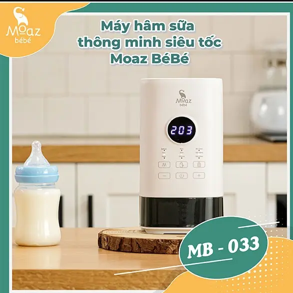MÁY HÂM SỮA THÔNG MINH SIÊU TỐC MOAZBÉBÉ MB033 0