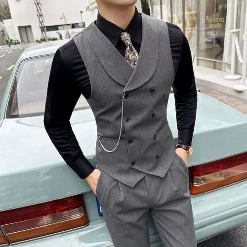 MÃ H23 áo ghile 6 cúc màu xám lông chuột   form dáng hàn quốc thời trang sang chảnh ( tặng kèm nơ đen)