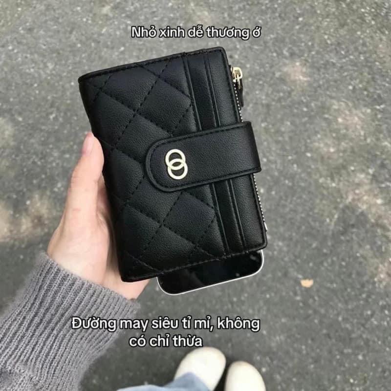 ￼Ví nữ dáng ngắn mini cầm tay nhiều ngăn đựng thẻ thiết kế sang trọng thời trang VN2026 Wallet Da
