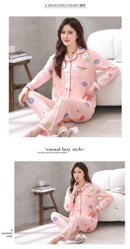 Product Introduction of Bộ Đồ Ngủ, Cao Cấp, Dành Cho Nữ, Mùa Xuân Và Mùa Thu, Dài Tay, Bộ Đồ Cardigan, Phong Cách Hàn Quốc, Thiết Kế Ngọt Ngào, Ngoại Cỡ, Thích Hợp Cho Mùa Thu Và Mùa Đông, Đồ Mặc Nhà 28
