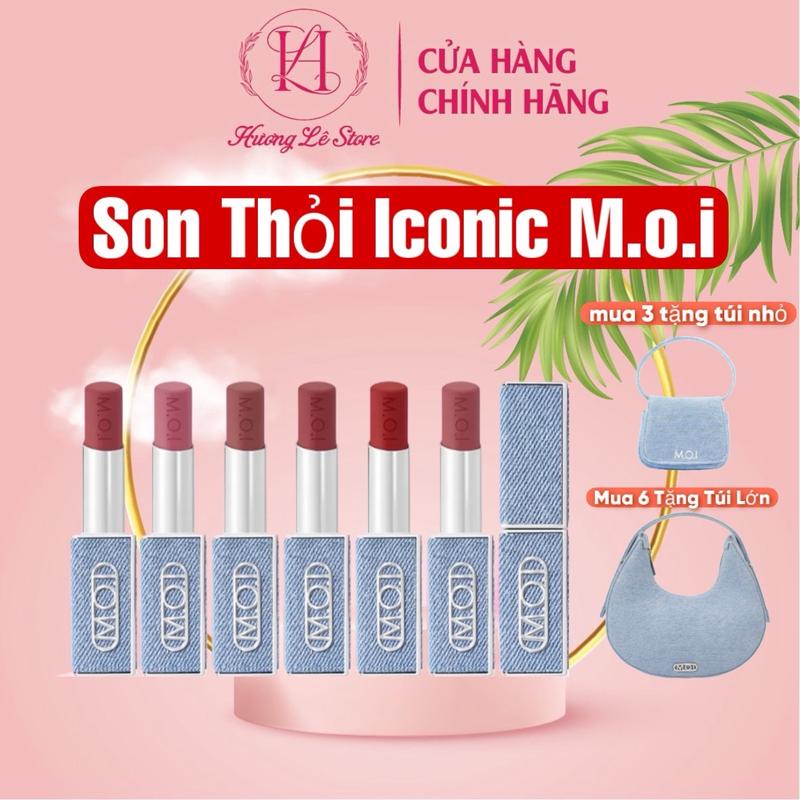 Son Thỏi Cao Cấp M.o.i The New Iconic Velvet Matte Set 3 Tặng Túi Nhỏ - Set 6 Tặng Túi Lớn