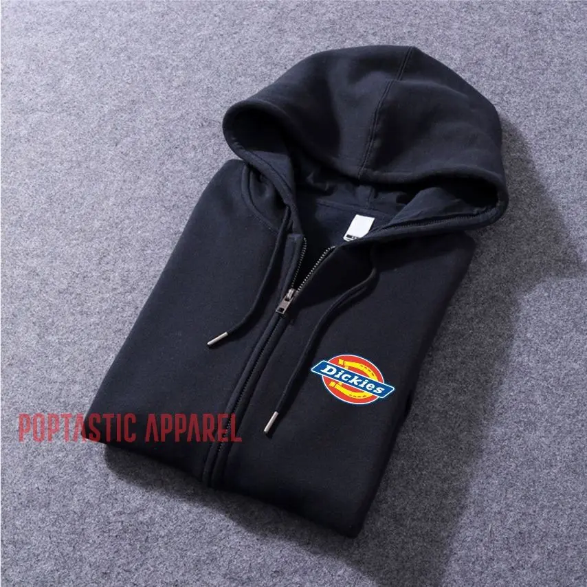 Jaket Hoodie Pria D.i.c.k.i.e.s Hoodie Zipper Ritsleting Warna Hitam Bahan Fleece Tebal Premium Quality Sweater Hoodie Jumper Cowok Cewek Terlaris Populer Kekinian Terbaru 2024 Distro