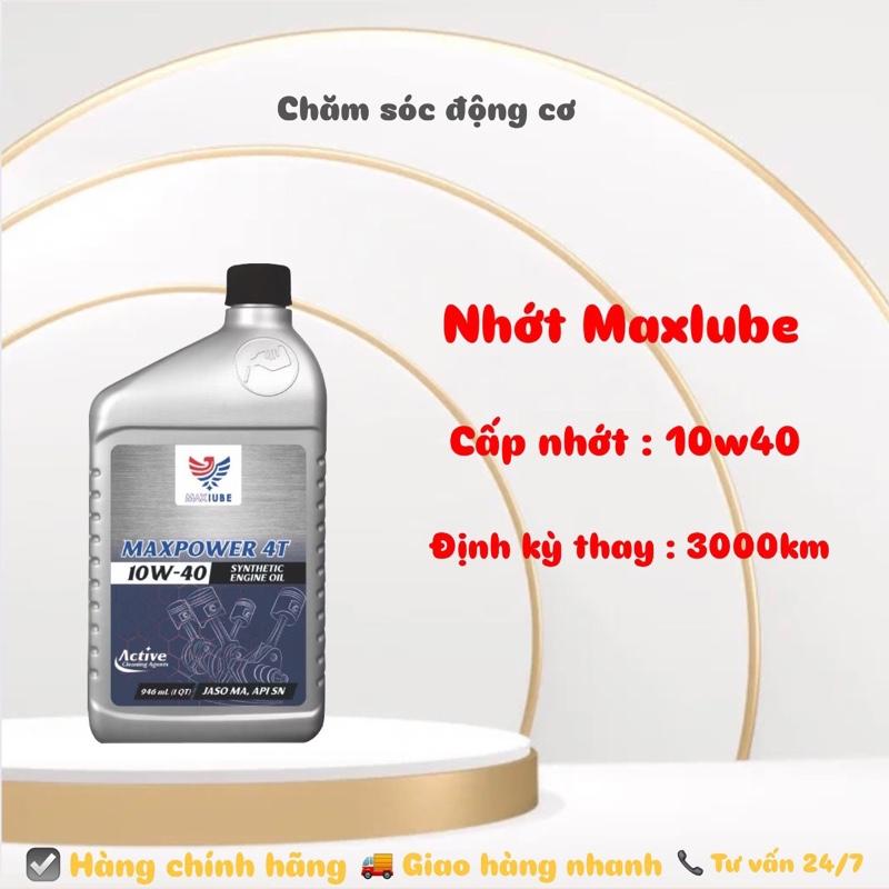 Nhớt maxlube 10w40 cho xe số và côn tay không phụ gia