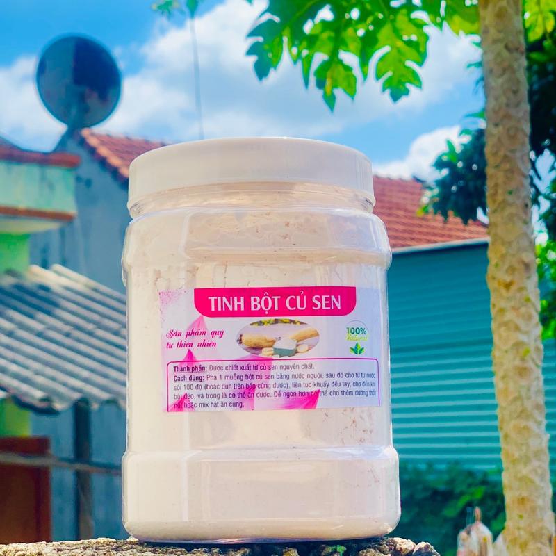 TINH BỘT CỦ SEN 500gr hũ BA MẸ CON NHÀ NGỌC vị ngọt thanh Đồ Uống Chua