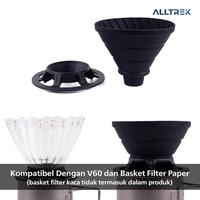 Gambar ALLTREK Filter Kopi Lipat V60 & Basket GRECO Collapsible Coffee Filter - Hitam dari Alltrek indonesia Kota Administrasi Jakarta Barat 4 Tokopedia