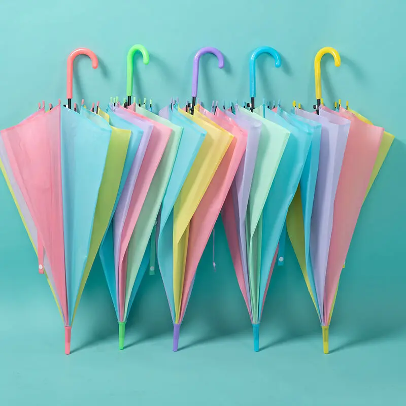 Umbrellaร่ม ร่มยาว พกพาสะดวก ร่มใส ร่มแฟชั่น ร่มสีใส ร่มกันฝนใหญ่ๆ แข็งแรง ร่มกันฝน น่ารักมาก เกาหลี สีสันสดใส วัสดุแข็งแรง ด้ามจับทนทานพอดีมือ