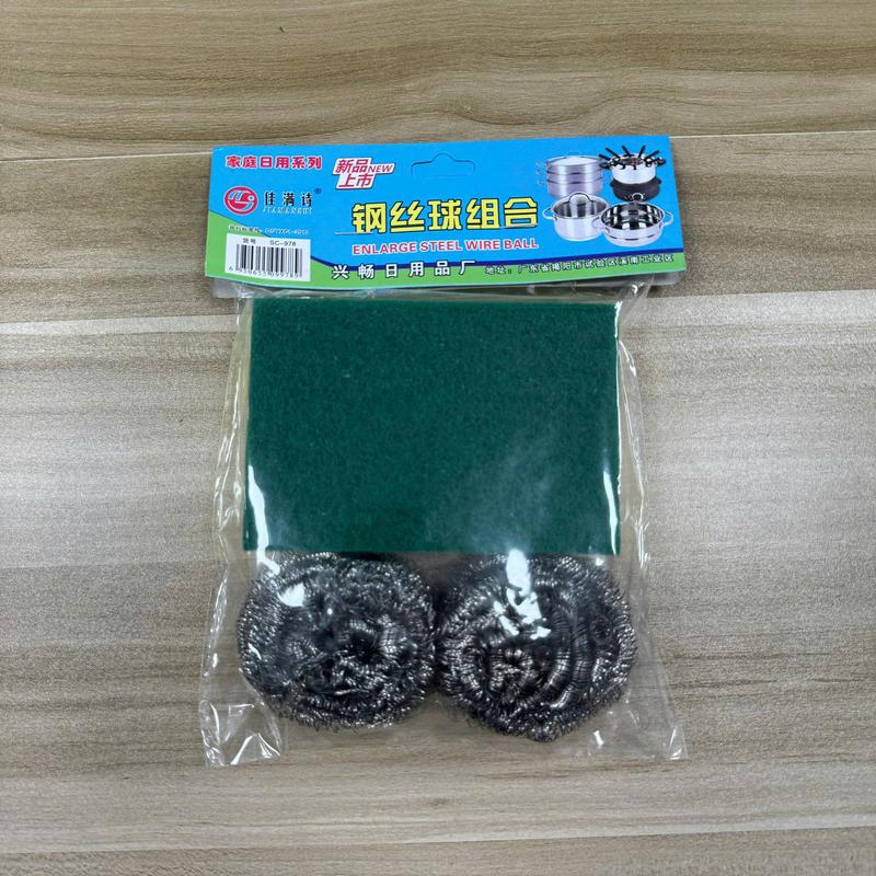 Bộ 3 món Cọ xoong nồi và mút rửa chén đa năng 1