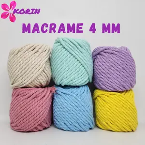 Tali Katun Makrame Warna 4mm 100gr / Macrame Cotton Rope Colors / Benang Macrame