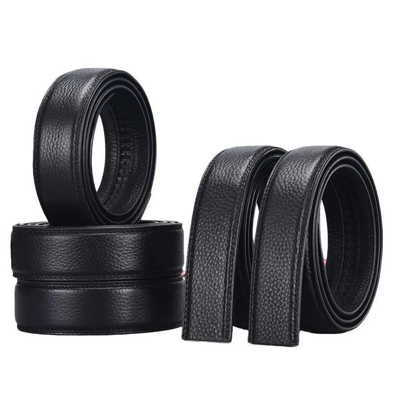 dây lưng  da bò không ĐẦU KHÓA tự ĐỘNG bản [ 3.5 cm ] Nam Women Hoa