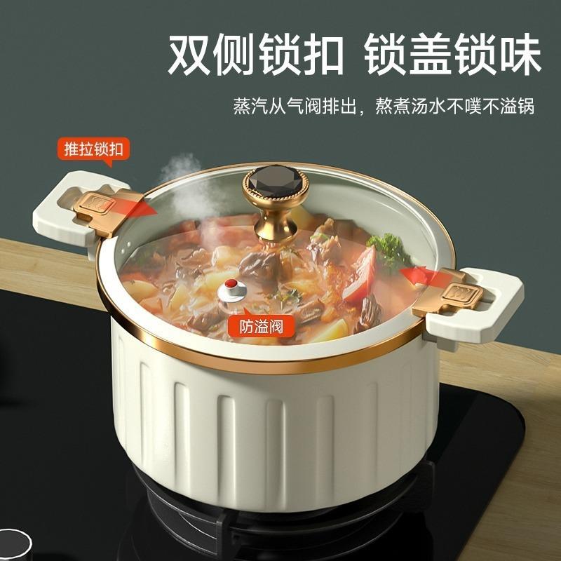 Nồi Tráng Men La Mã Áp Suất Thấp, Nồi Áp Suất, Gia Dụng, Dung Tích Lớn, Ưa Nhìn, Đa Năng, Nồi Chống Dính, Nồi Súp, Quà Tặng 2