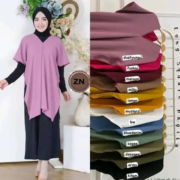 NAGITA LONG SQUARE AIRFLOW / ATASAN WANITA / LONG SQUARE AIRFLOW VIRAL Polos