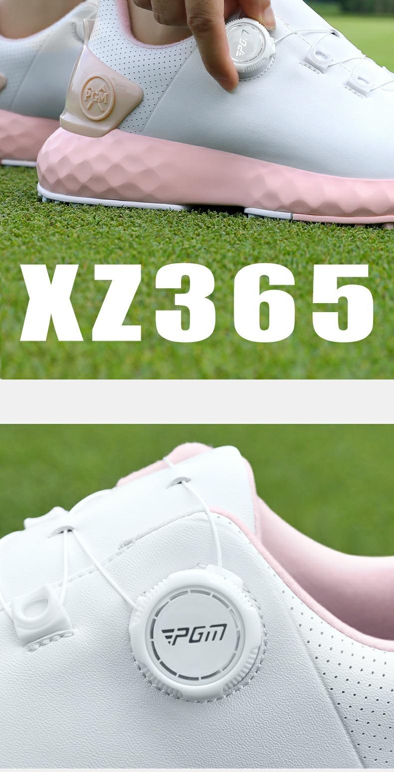 Product Introduction of [PGM] Cherry Blossom Golf Shoe Women's Shoes Waterproof Sports Shoes Non-Slip Lightweight Knob Comfortable Shock-Absorbing Nail-Free Shoes Xz365 18