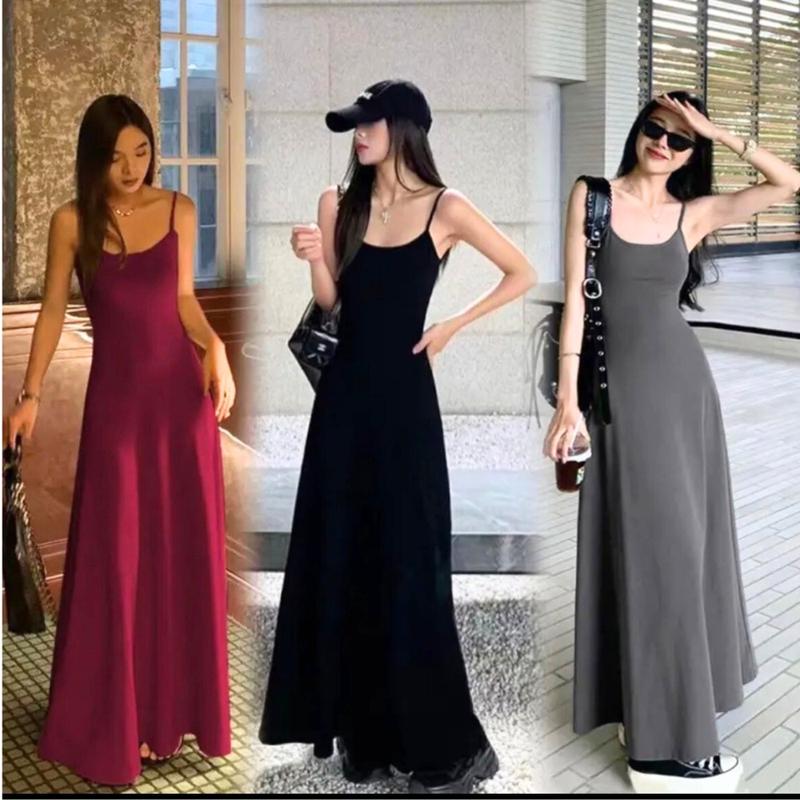 Váy hai dây bigsize nữ thun tăm dáng dài đạp gót sang chảnh xinh diện hè cho nàng chuppy-G201