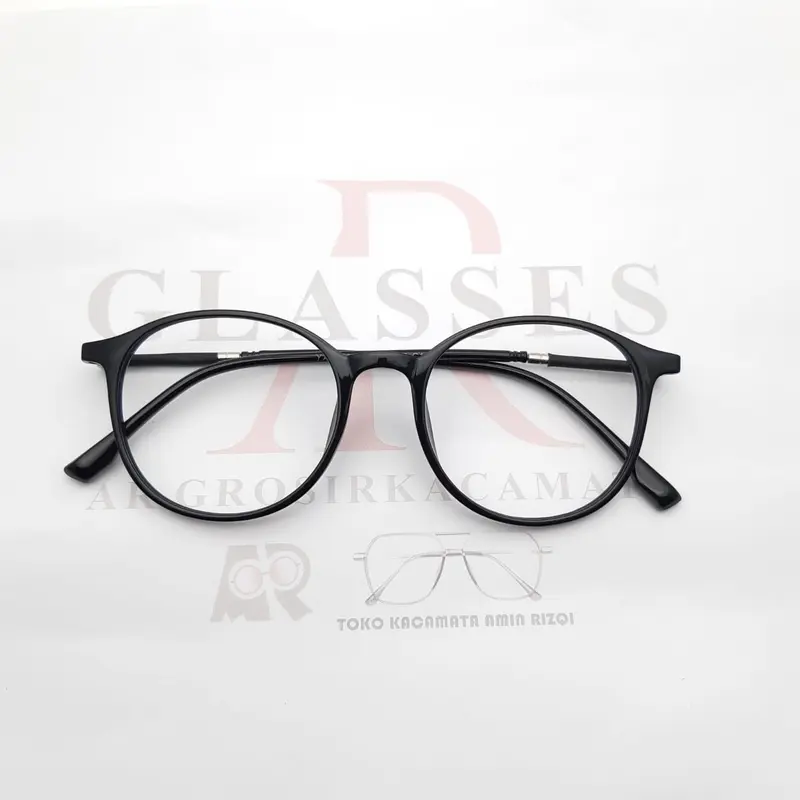 kacamata Fashion Lentur tr90 AR8151 Perempuan Laki-laki Biru Blueray Frame Lensa Photocromic Putih Eyewear Bluecromic Hitam Glasses 1