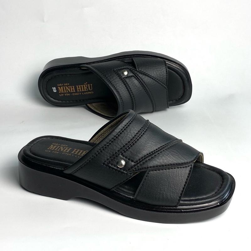 Dép nam Minh Hiếu, Dép nam Trung niên,TM01 dép nam đẹp, dép nam quay ngang cao 4cm chắc chắn, bền đẹp sang trọng,bao không bong tróc