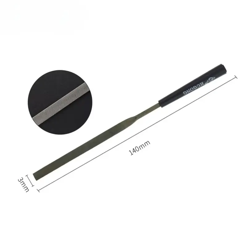 Set Kikir Mini HUGONG Precision Needle Files Kikir Intan Emas Diamond Metal Steel 1