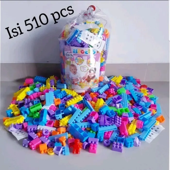Mainan Block Susun Edukasi Anak Isi 510 pcs - Mainan Block Susun Anak