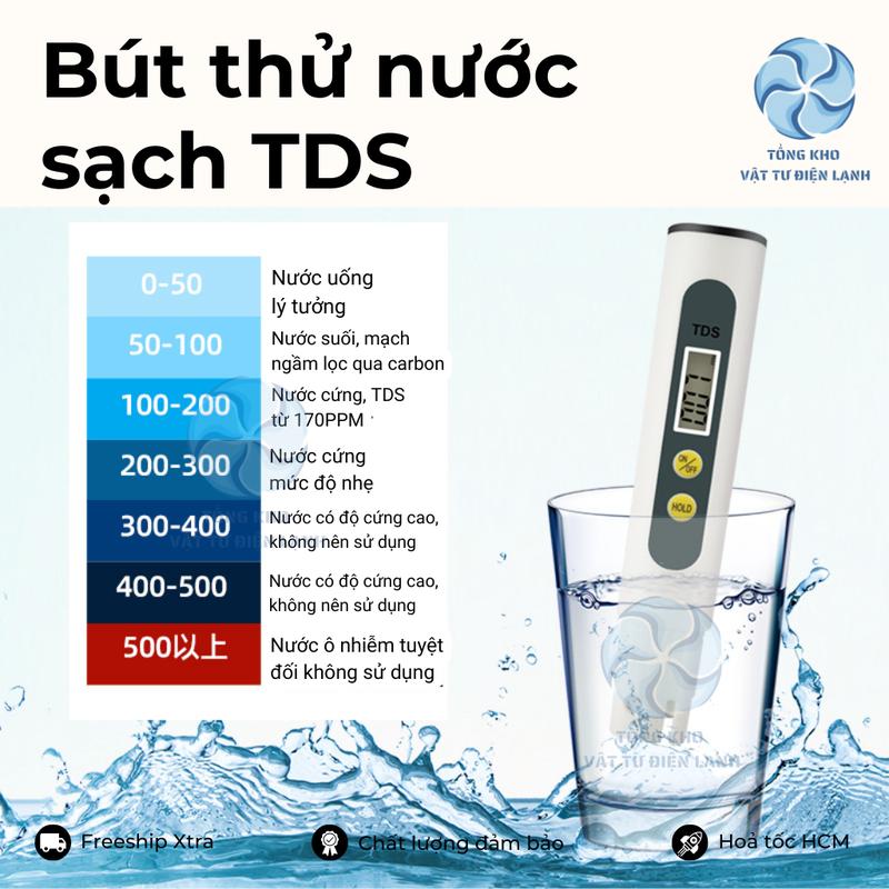 Bút thử nước sạch TDS - Máy đo nước sạch TDS kiểm tra chất lượng nước