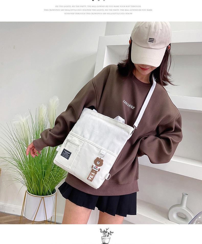 Product Introduction of Túi Đeo Vai, Phong Cách Hàn Quốc, Chất Liệu Vải Bố, Thích Hợp Cho Học Sinh Nữ, Phong Cách Dễ Thương Và Dễ Phối Đồ Thích Hợp Cho Khuôn Viên Học Sinh, Thích Hợp Cho Bạn Gái, Túi Cùng Mẫu, Túi Xách Bag Tote Chữ Nhật Hình Chữ Nhật 28