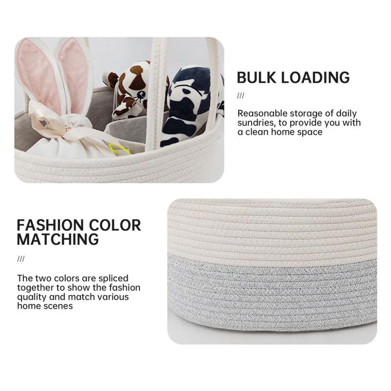 Multifunctional Travel Out Portable Mommy Bag Cotton Rope Diaper Bag Diaper Storage Bag Baby Diaper Storage Basket 2