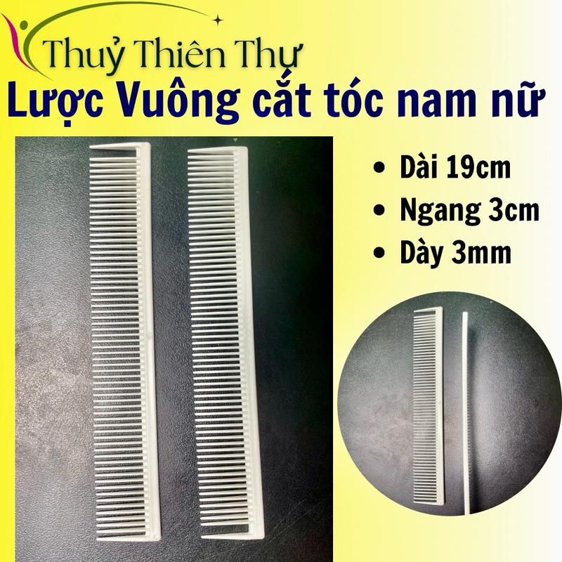  Lược Vuông Trắng Sữa Cắt Tóc Nam Nữ Nhựa Dẻo Tạo Kiểu Tóc Không Dùng Nhiệt kéo cắt tóc 