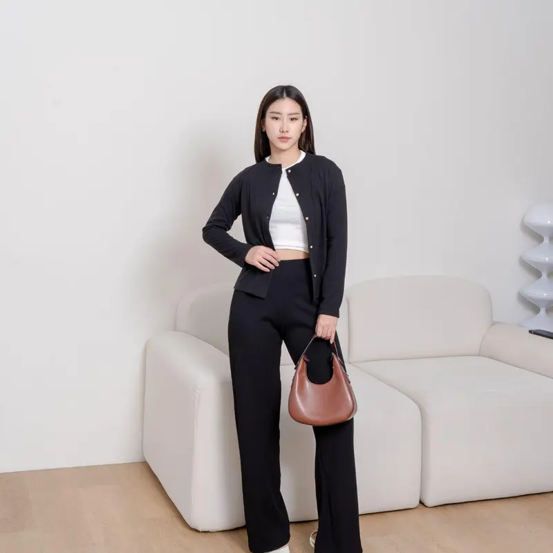 AIJO| Lizzie Cardigan Atasan Wanita Lengan Panjang Kancing