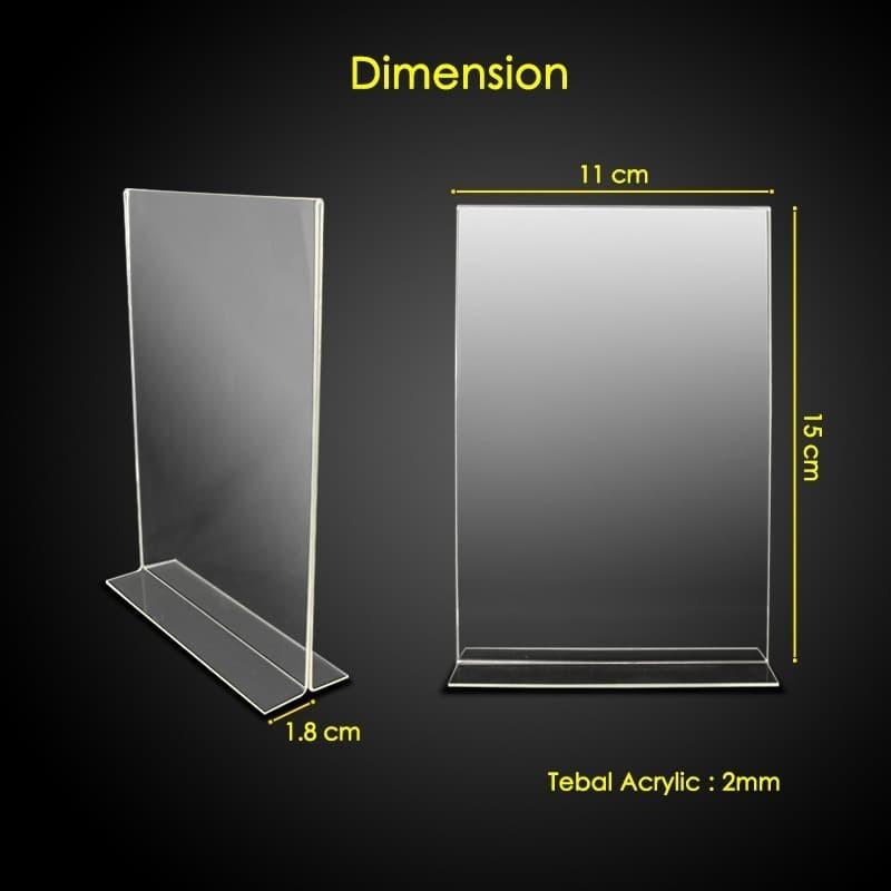 acrylic / akrilik tent card a6 / no meja / menu / akrylik 2