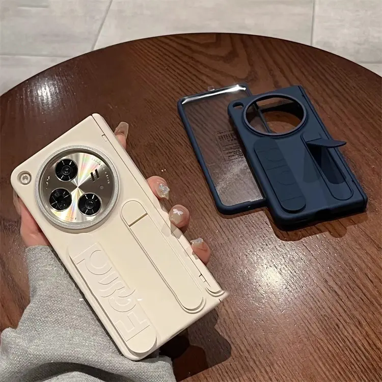 Phone Case For OPPO Find N3 N2 OnePlus Open Vertical Wristband Skin Feel Silicone Full Protective Hinge Cover