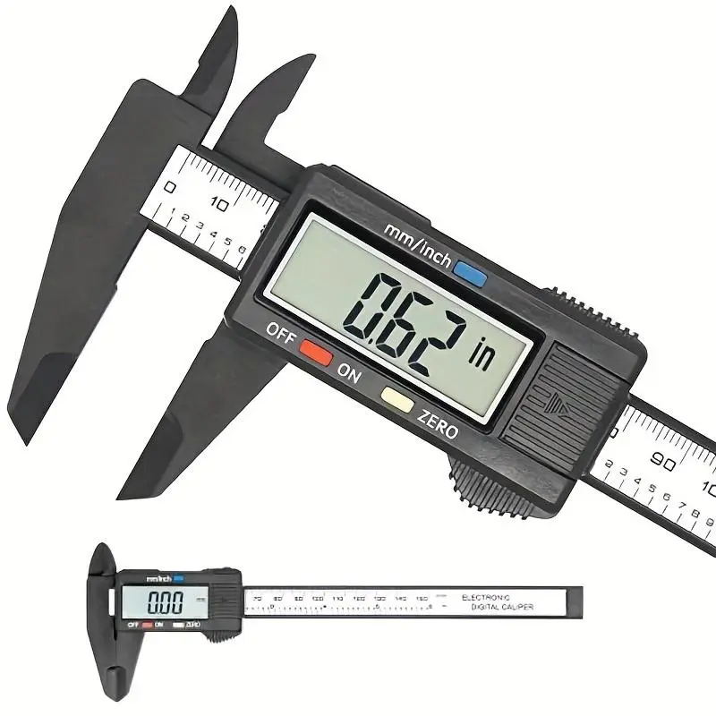 Digital Caliper With Extra Large LCD Screen, 1 Count Electronic Digital Calipers, Plastic Vernier Calipers Measuring Tool, With Inch/mm Conversion, Professional Measurement Tools, Hand Measuring Tools