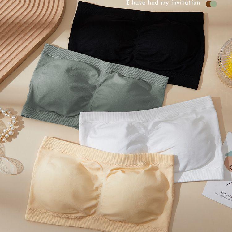  Combo 3 Áo bra nữ không dây Top Áo Ống cup ngực không gọng đệm mút mỏng giúp ôm trọn vòng một Kem Nữ Women Voi -- CAVERA VNB7735 